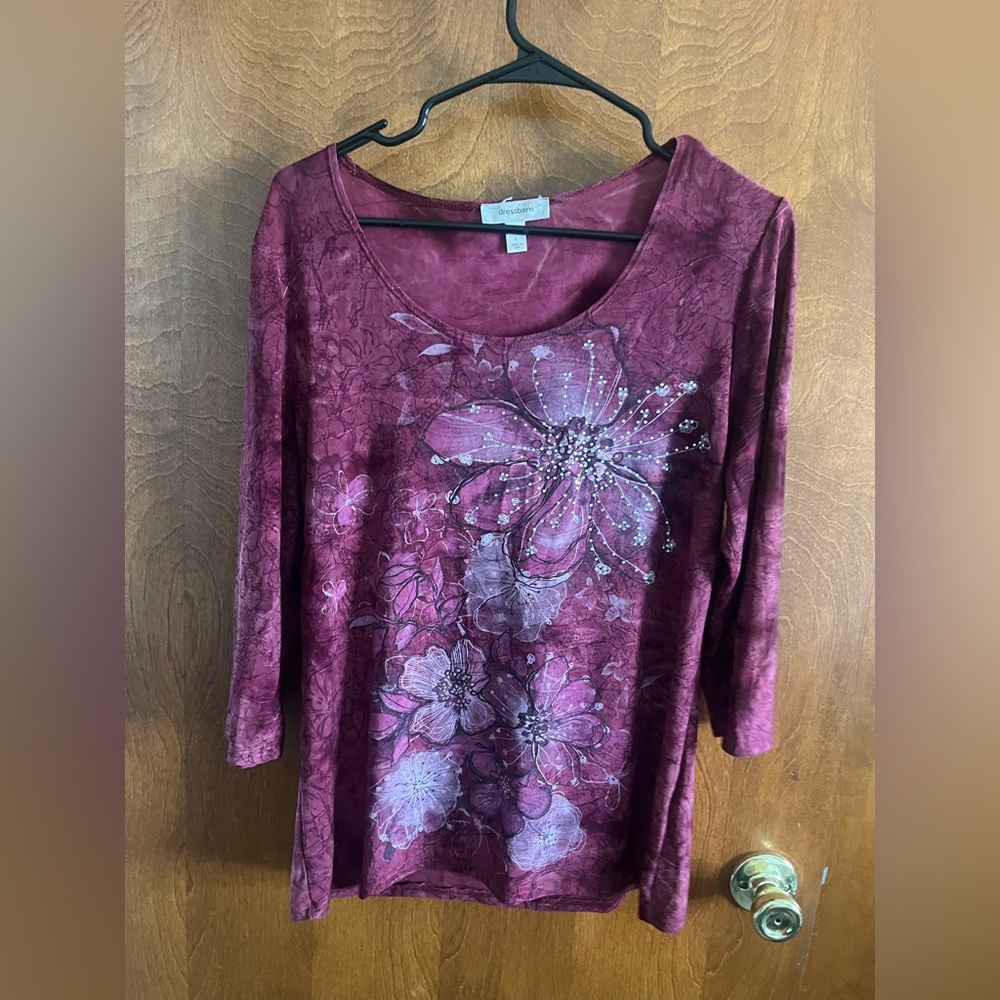Long sleeve sequin blouse